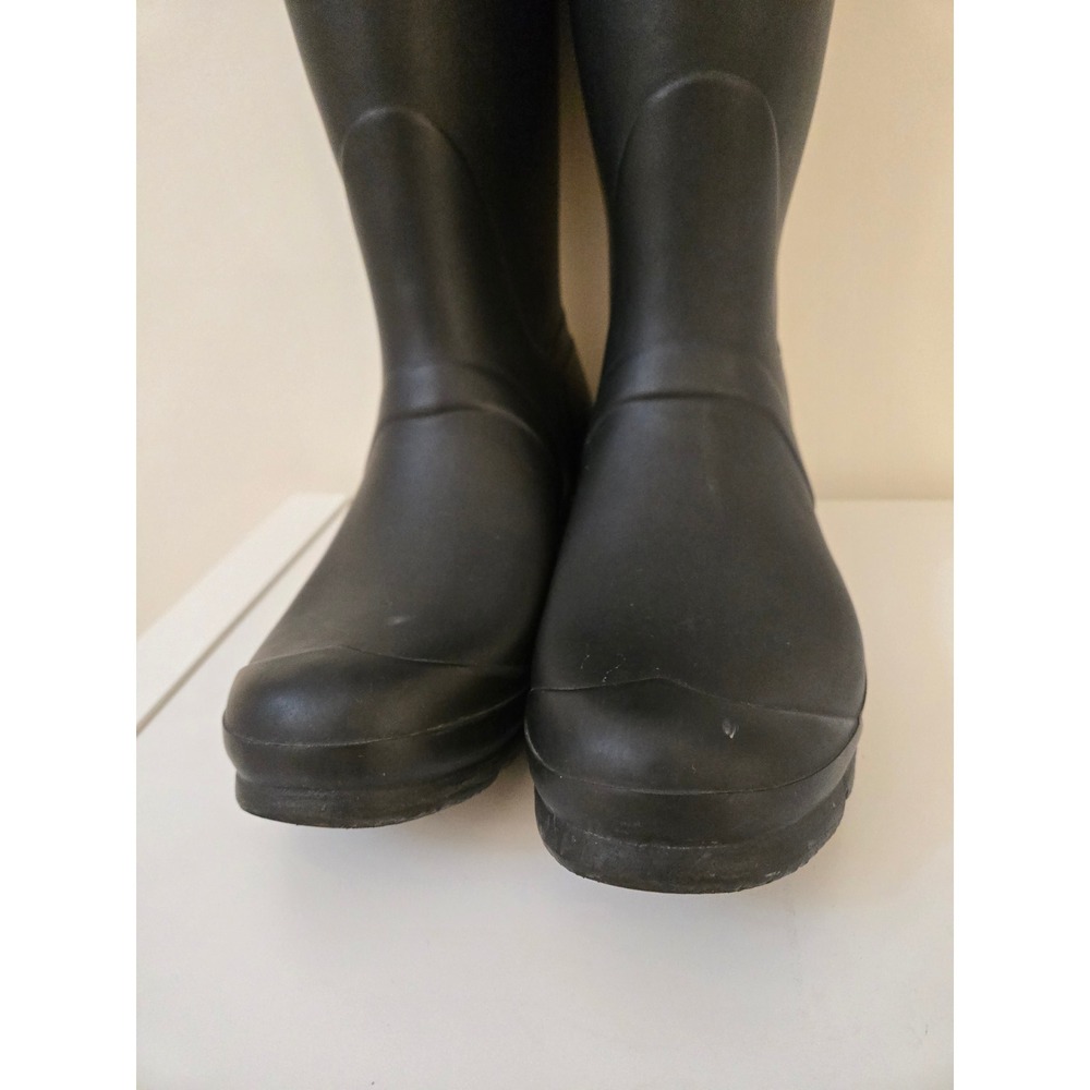 Hunter Original Tall Rain Boots Black Cream Back Panel Women's US‎ 10 EU 42 - Picture 5 of 11